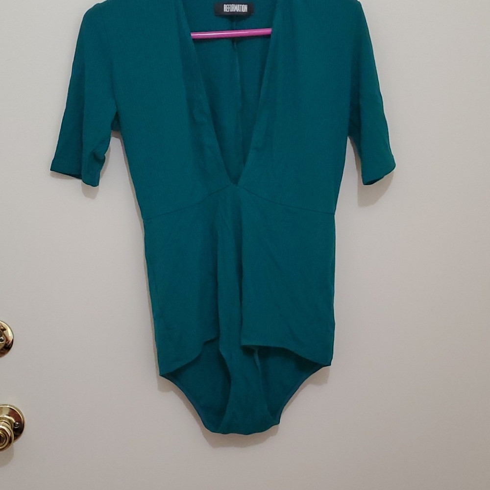 Reformation Cecile Ribbed Bodysuit